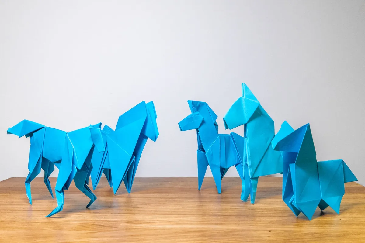 Konie 5 - origami, zdjęcie 1