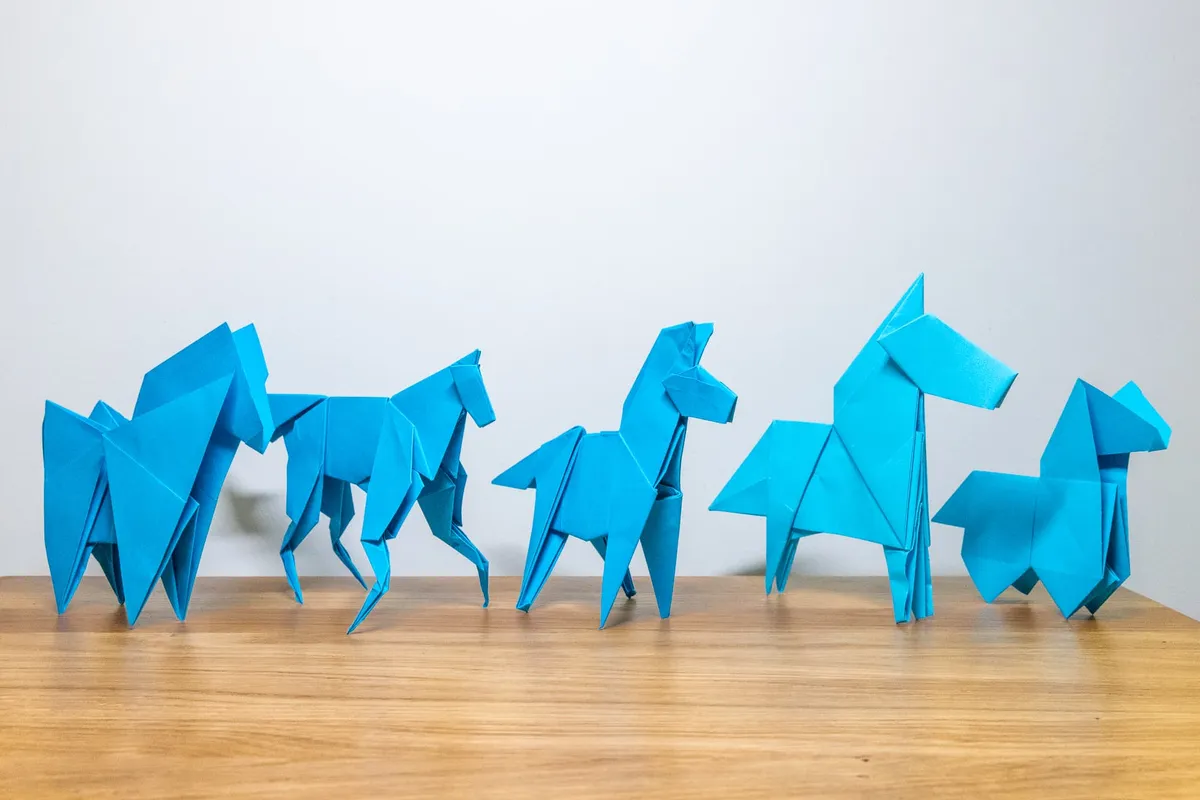 Konie 5 - origami, zdjęcie 2