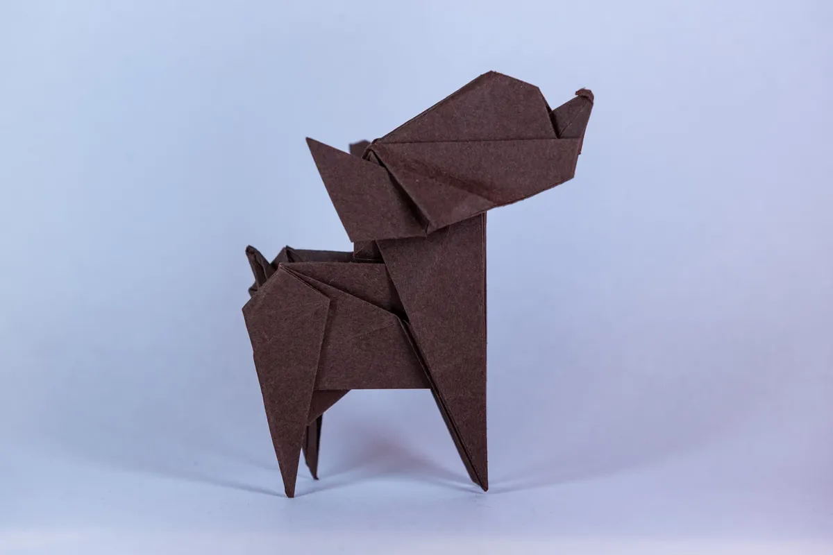 Pies - Chihuahua - origami, zdjęcie 1