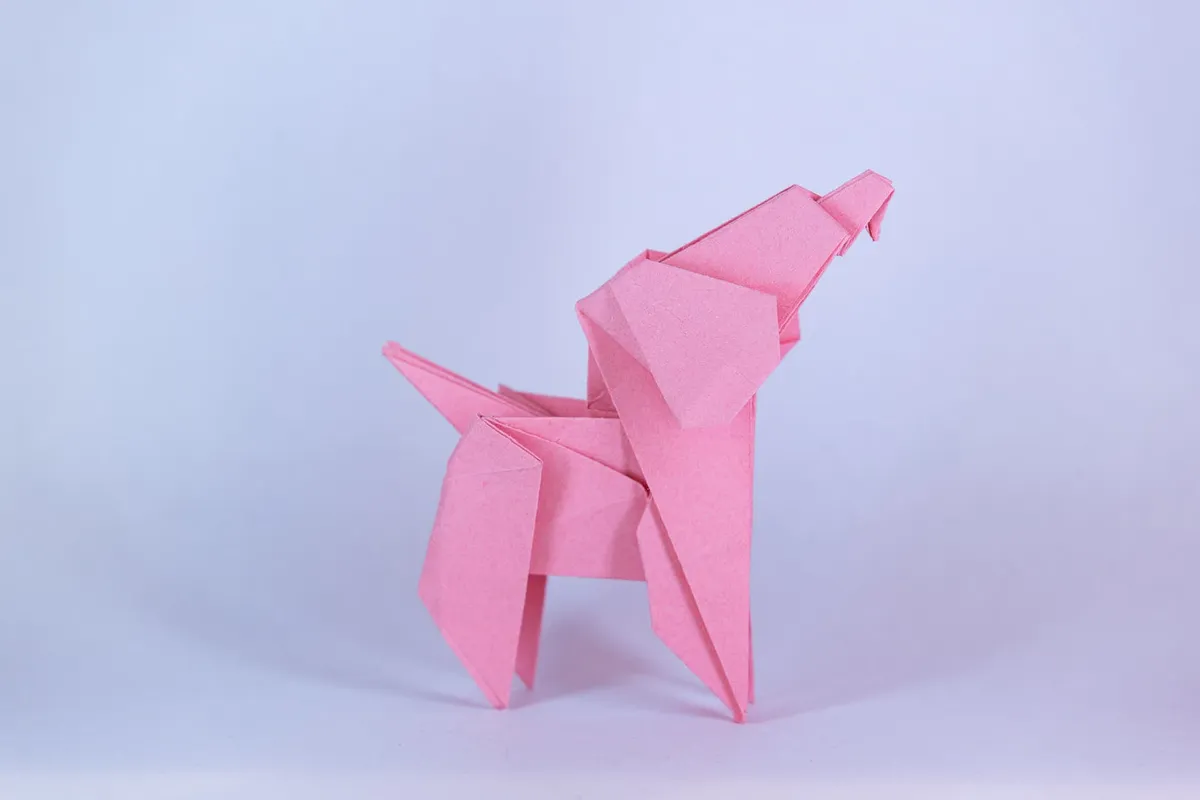 Pies - Toy Poodle - origami, zdjęcie 1