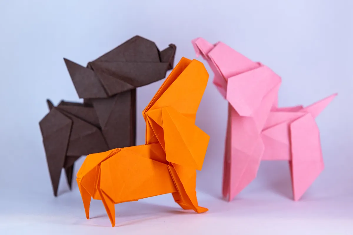 Pieski 3 - origami, zdjęcie 1
