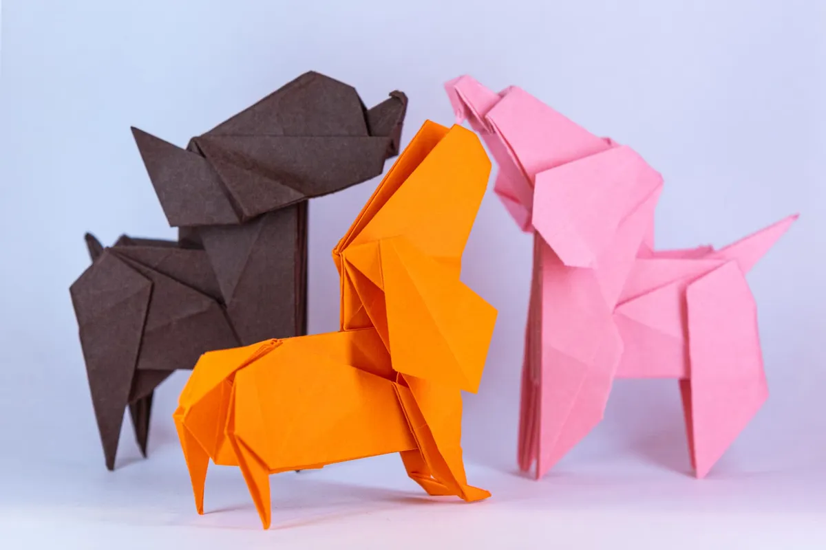 Pieski 3 - origami, zdjęcie 2
