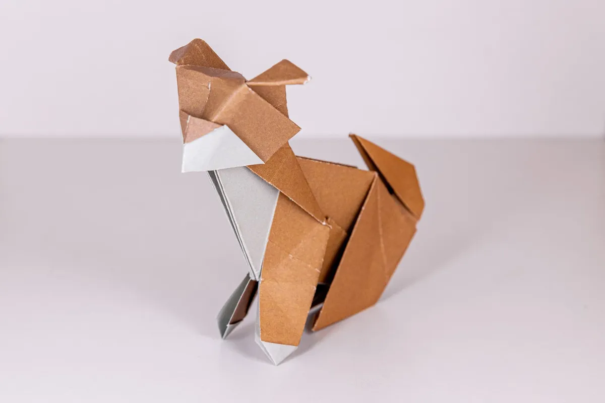 Pies - Shiba inu - origami, zdjęcie 4