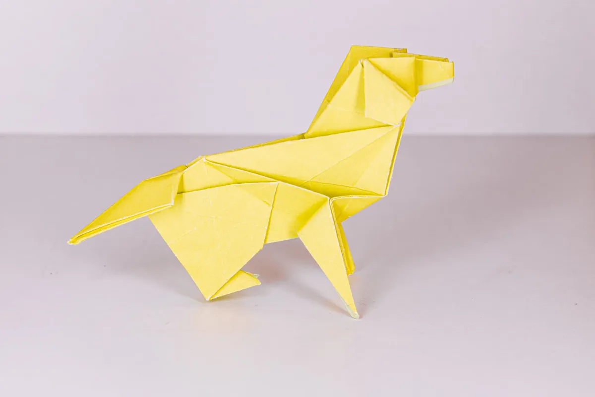 Pies - Golden Retriever - origami, zdjęcie 2