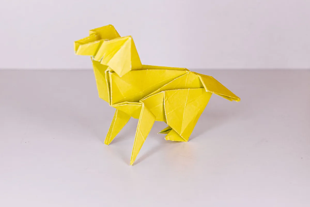 Pies - Golden Retriever - origami, zdjęcie 4