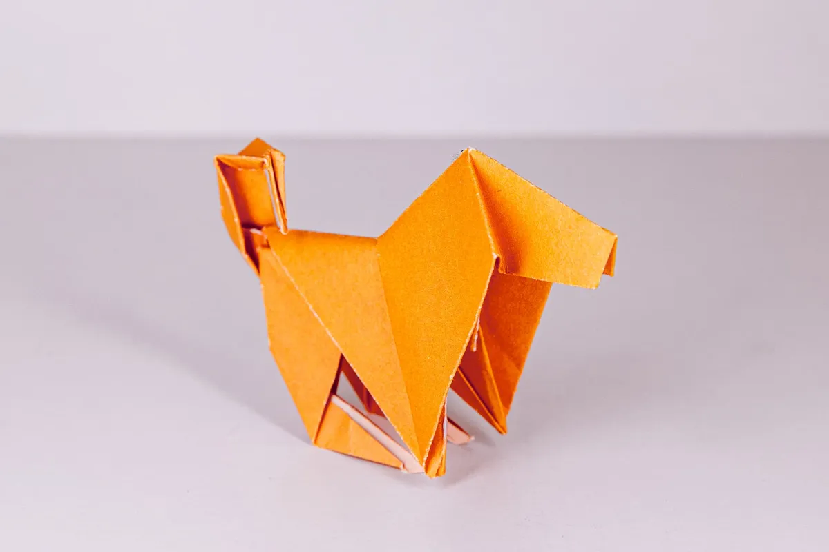 Pies - Basset - origami, zdjęcie 1