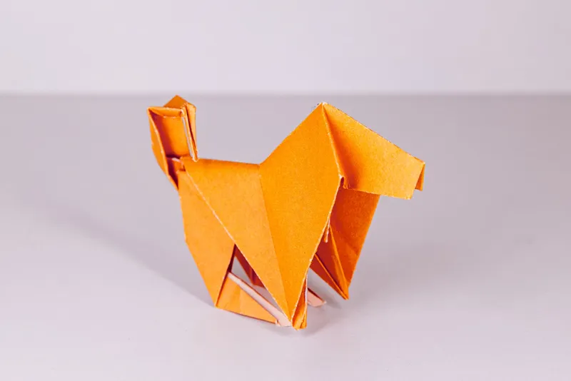 Pies - Basset - origami