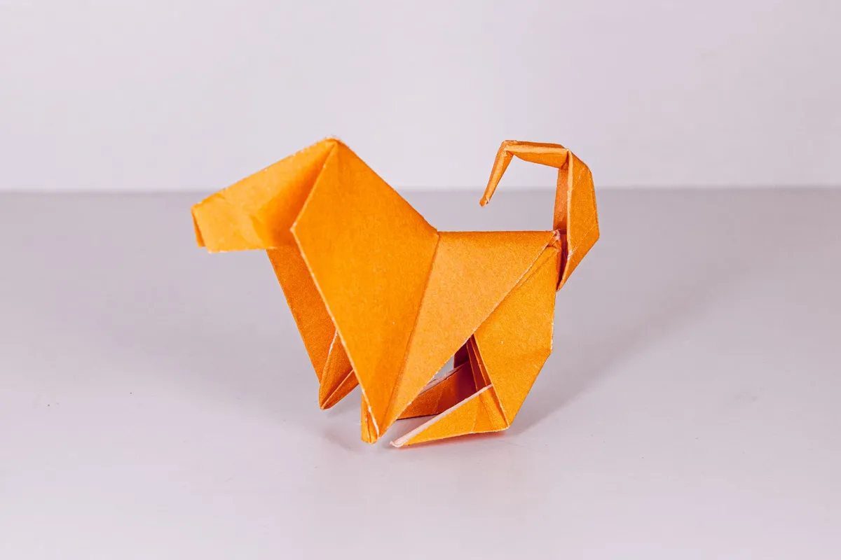 Pies - Basset - origami, zdjęcie 4