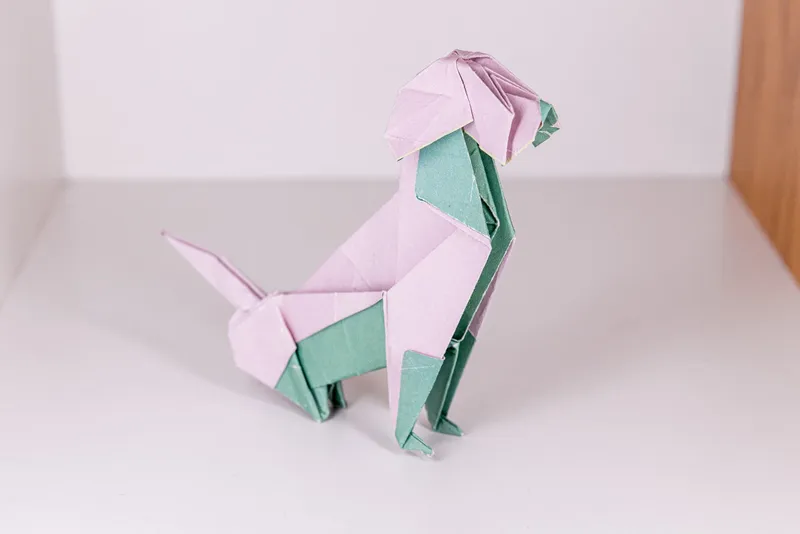 Pies - Beagle - origami
