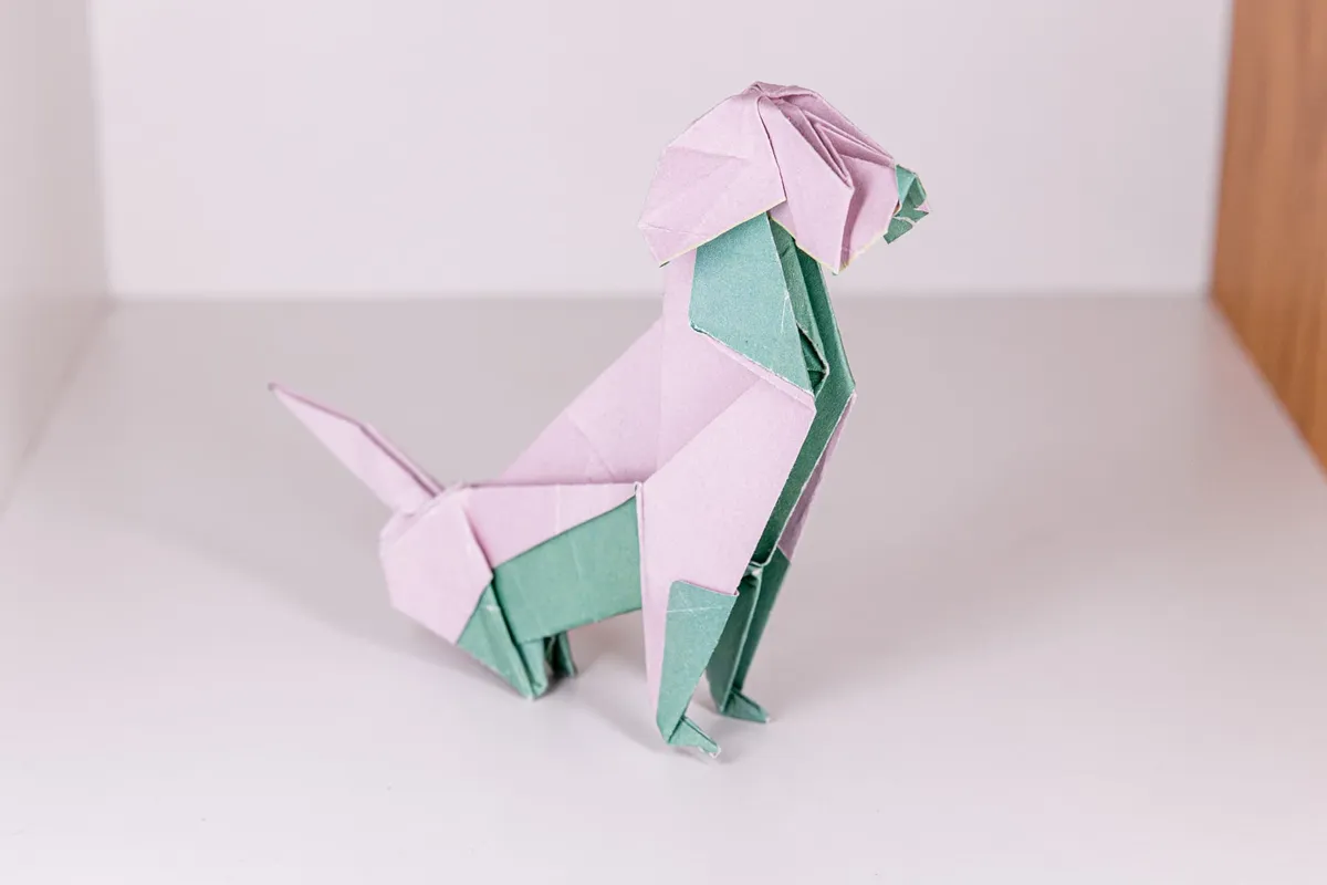 Pies - Beagle - origami, zdjęcie 1